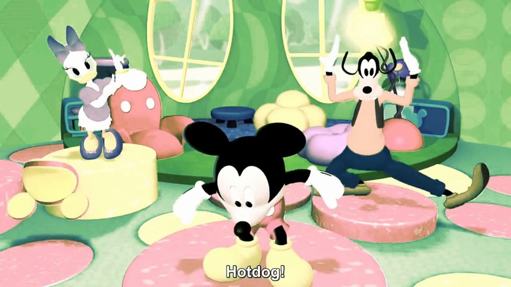 Picture of: Mickey Mouse Clubhouse The Hotdog Dance Song HD + Lyrics + Green Tint